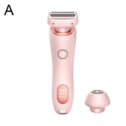 2 in 1 Electric Shaver Razors for Women, Bikini Trimmer for Pubic Hair, Wet & Dry Painless Hair Removal at Home